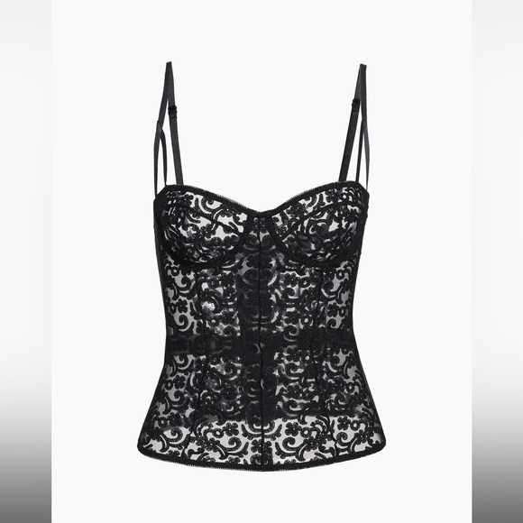 KIKI DE MONTPARNASSE Other - Kiki De Montparnasse Black Lace Lola Bustier Top